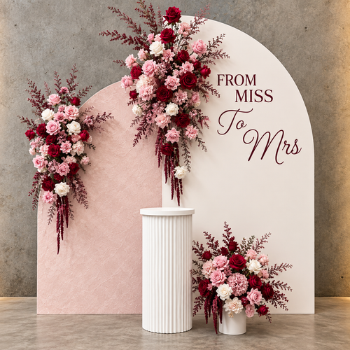 Burgundy Floral Bachelor Party