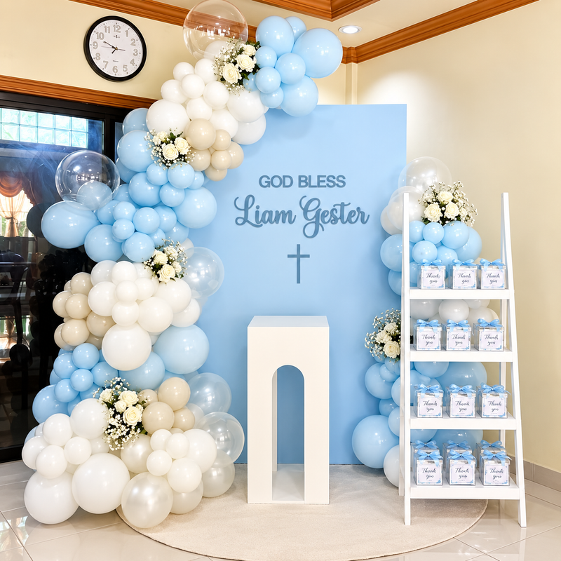 Sky Blue & Pearl Baptism
