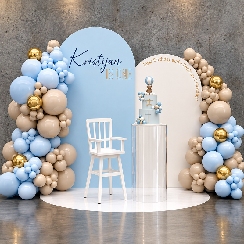Baby Blue & Gold Baptism