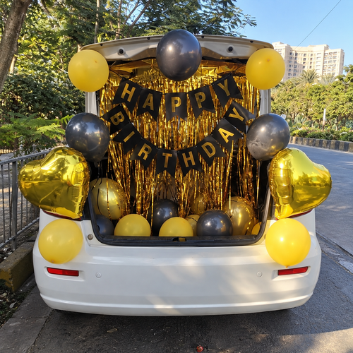 Golden & Black Birthday Decor
