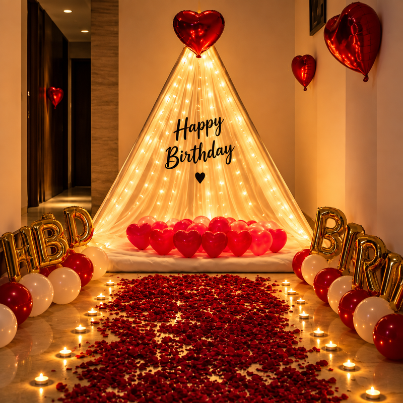 Romantic Birthday Surprise Decoration