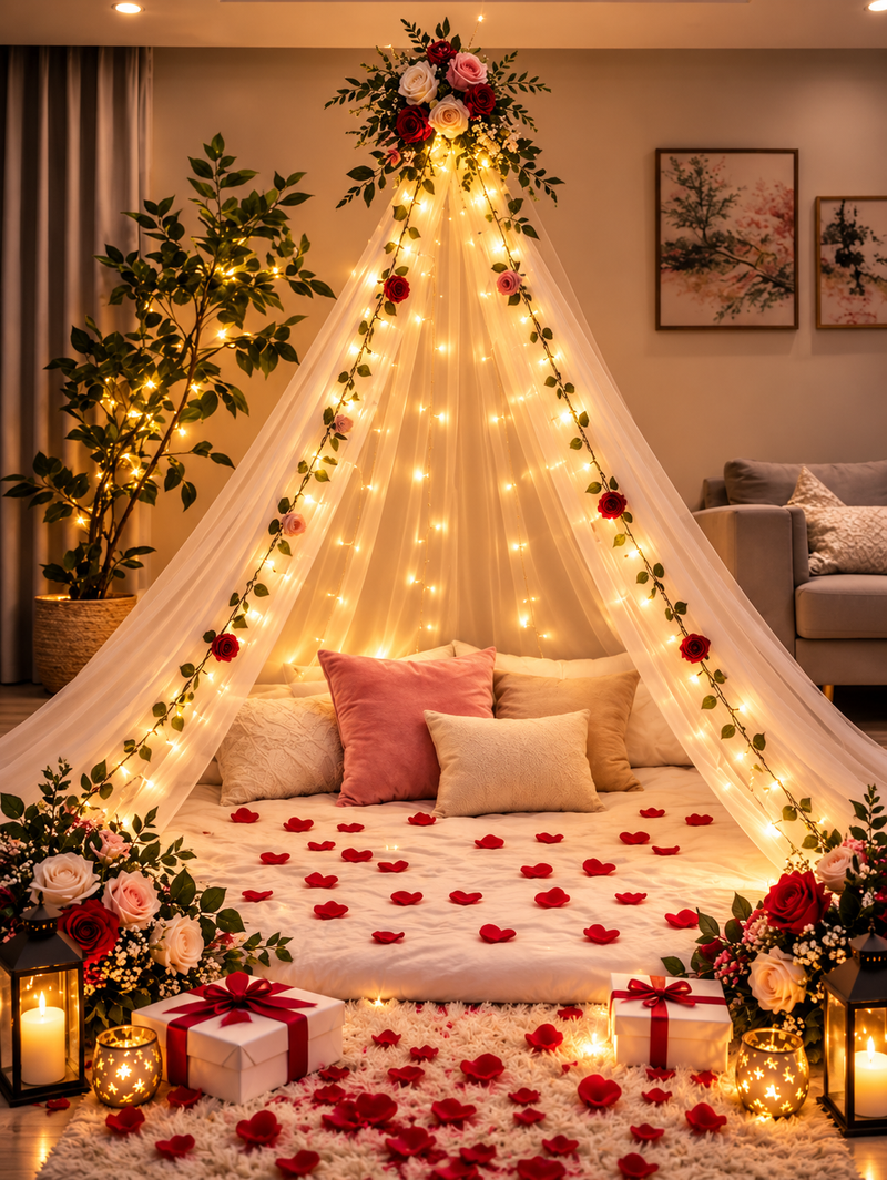 Romantic Birthday Room Decoration