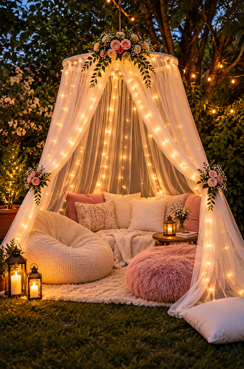 Romantic Outdoor Canopy Decoration