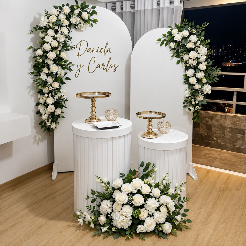 Elegant White & Green Wedding Decoration