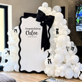 Black and white balloon decor